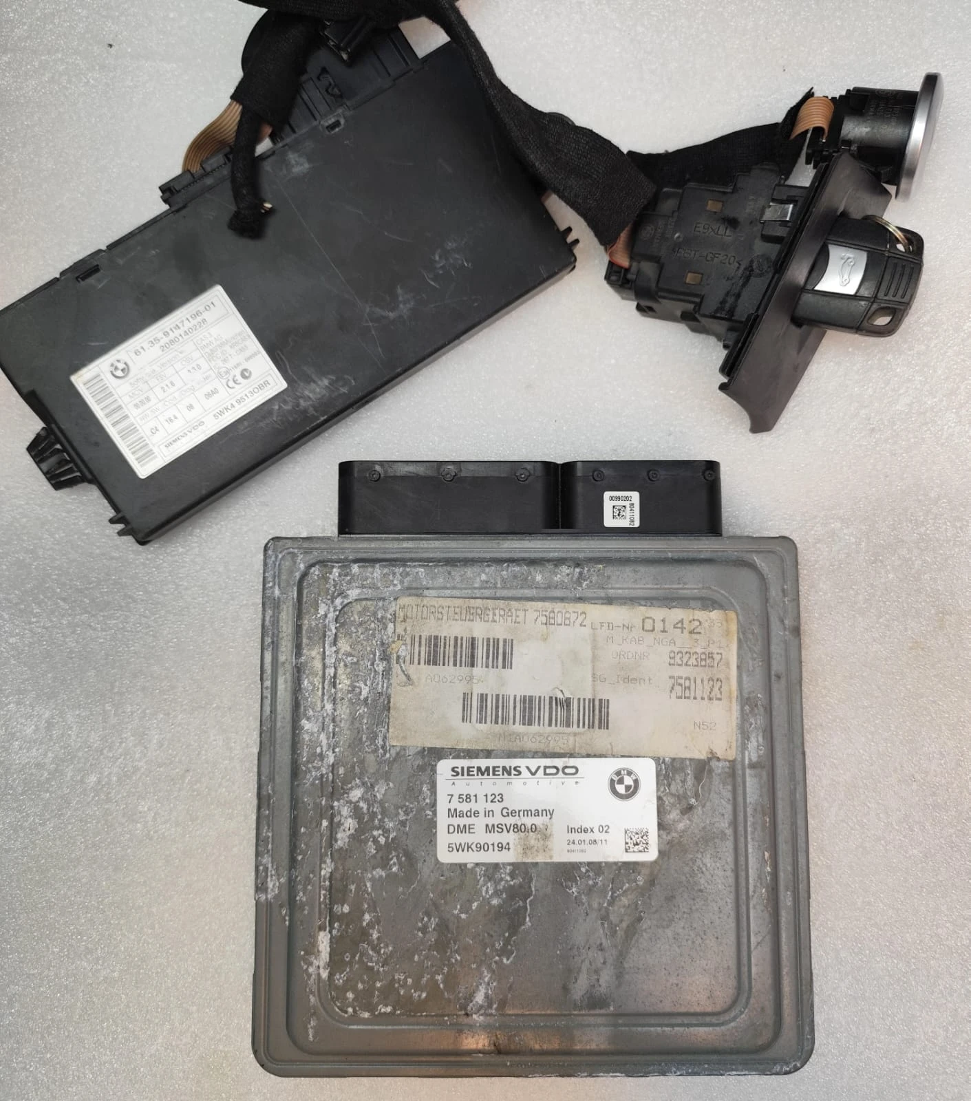 BMW SET - Siemens VDO DME MSV80.0 Engine Control Module (ECU) 7581123