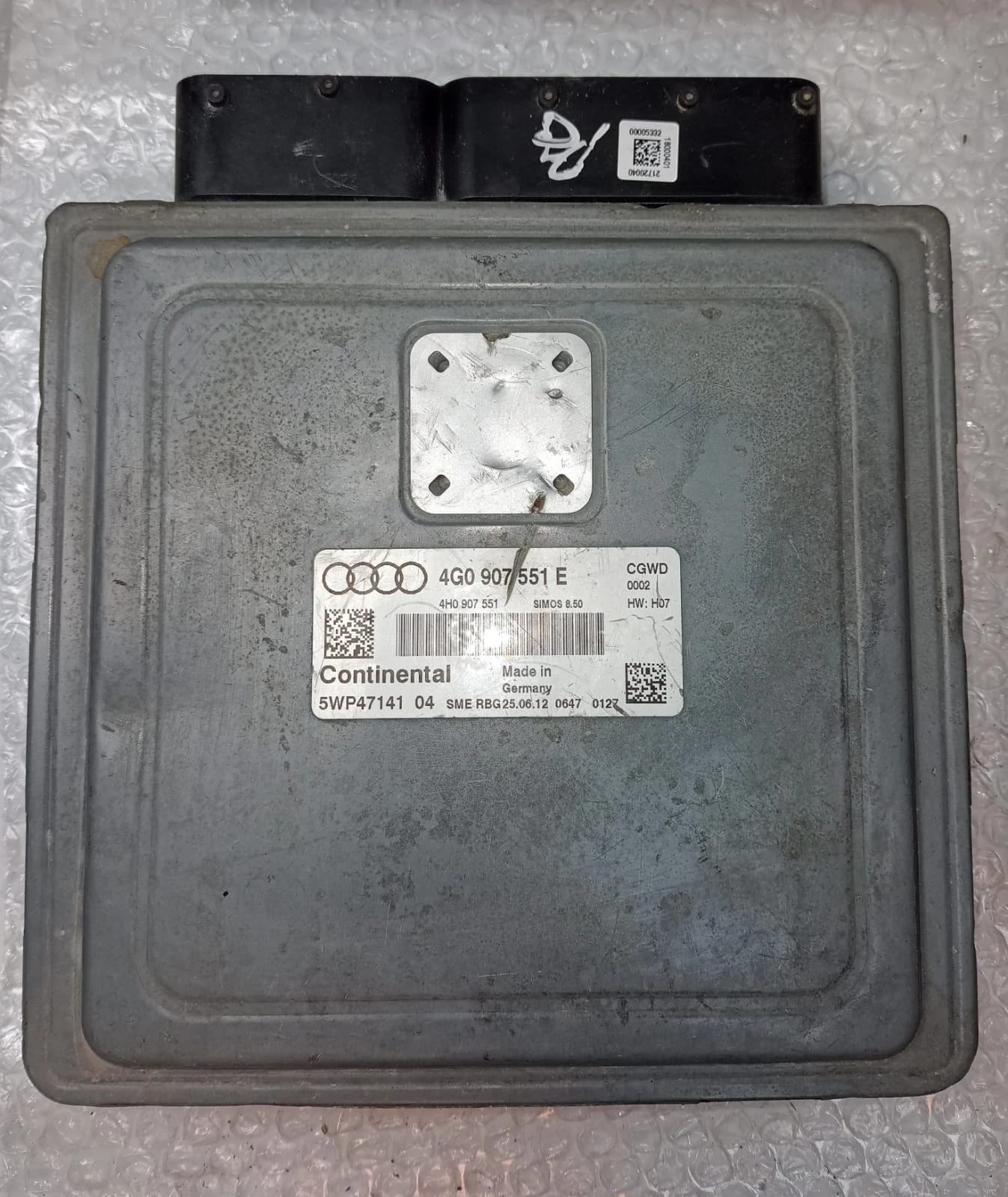 Audi ECU Engine Control Units | 4G0907551E | Continental 5WP4714104 | H07 | Genuine Used