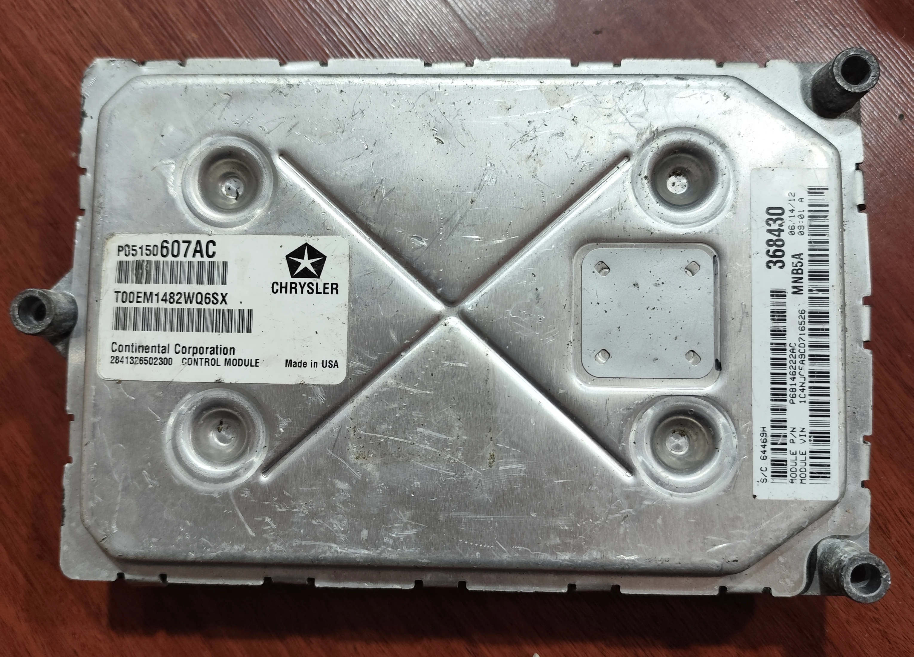 Chrysler ECU – Engine Control Units | P05150607AC | Continental 2841326502300 | Genuine Used