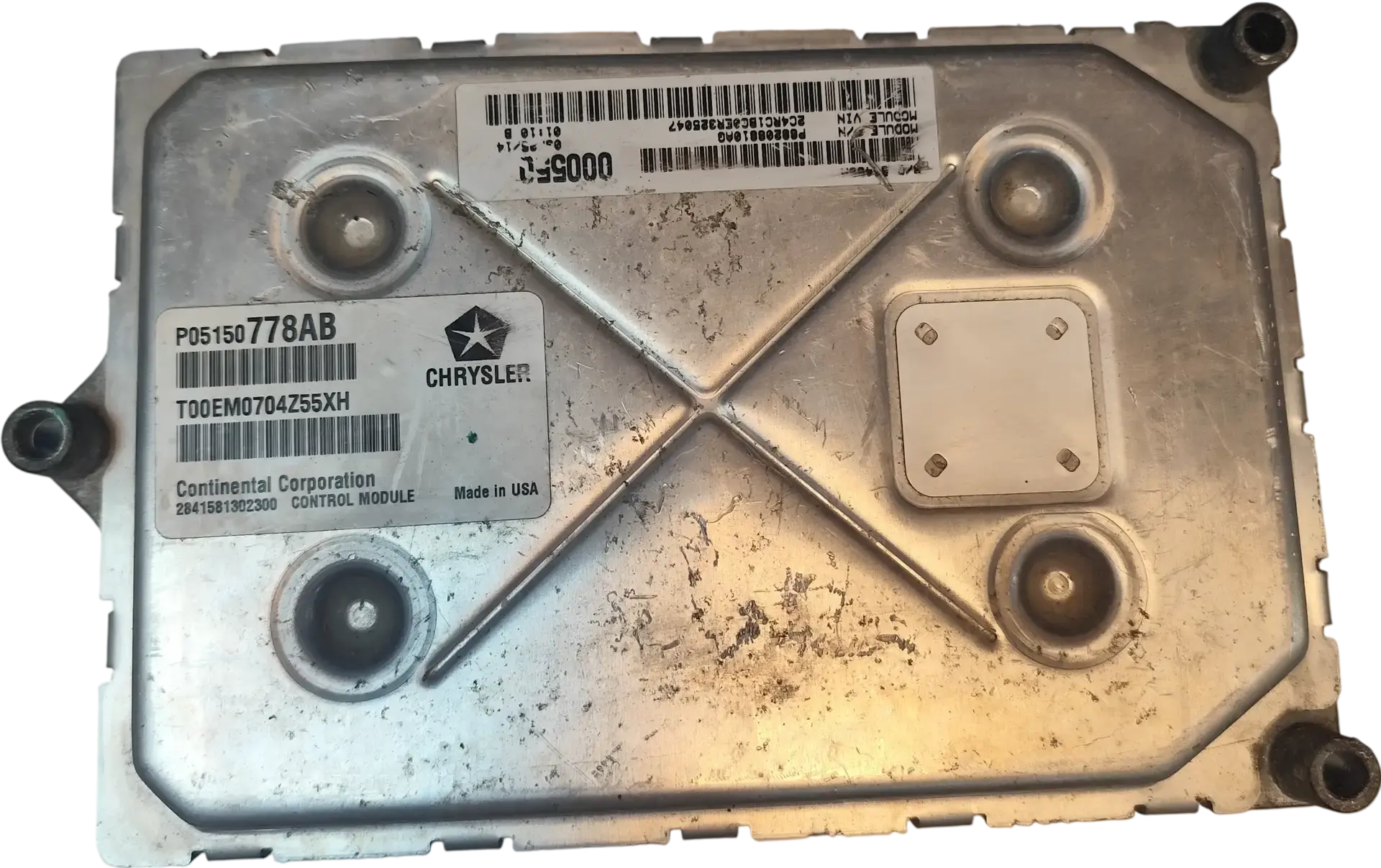 Chrysler ECM Engine Control Module | P05150778AB | Continental 2841581302300 | T00EM0704Z55XH | Genuine Used